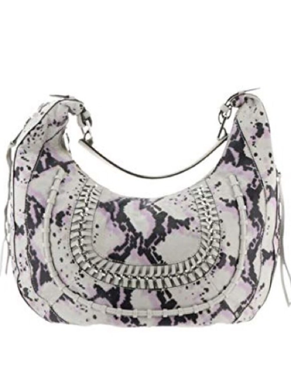 AIMEE KESTENBERG PEBBLE LEATHER HOBO GENNY LAVENDAR SNAKE